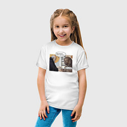 Футболка хлопковая детская Средневековье твоя зарплата - ветка, цвет: белый — фото 2