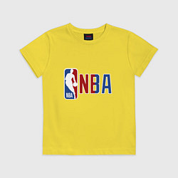 Футболка хлопковая детская NBA - big logo, цвет: желтый