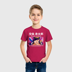 Футболка хлопковая детская Дзётаро приключения ДжоДжо, цвет: маджента — фото 2