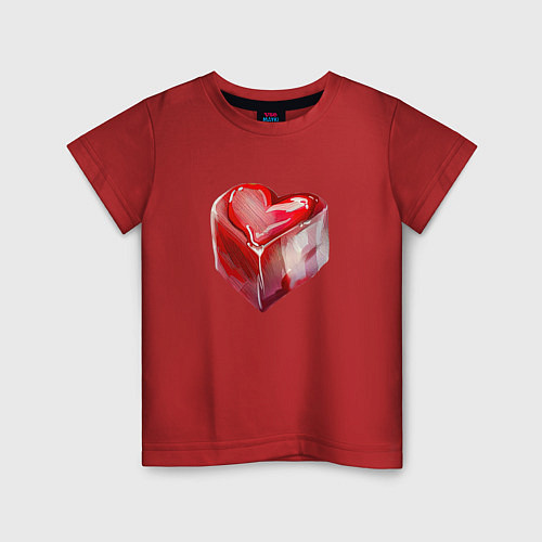 Детская футболка Большое сердце / Красный – фото 1