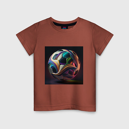 Детская футболка Мяч чемпиона / Кирпичный – фото 1