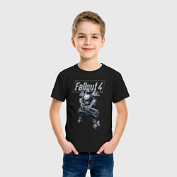 Футболка хлопковая детская Fallout 4 - Ultracite Power Armor, цвет: черный — фото 2