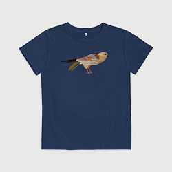 Футболка хлопковая детская Сокол птица, цвет: тёмно-синий