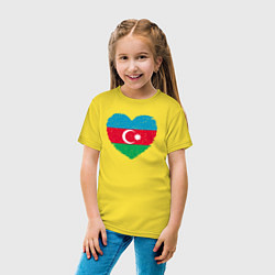 Футболка хлопковая детская Сердце Азербайджана, цвет: желтый — фото 2