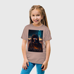 Футболка хлопковая детская Пусстынный странник, цвет: пыльно-розовый — фото 2
