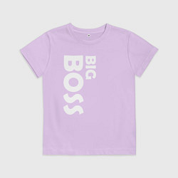 Футболка хлопковая детская BIG BOSS - светлая, цвет: лаванда