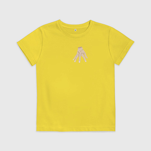 Детская футболка Рука зомби, вещь семейки Аддамс / Желтый – фото 1