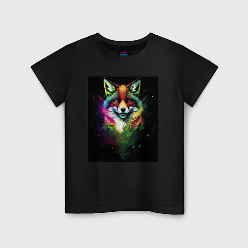 Детская футболка Colorful Fox / Черный – фото 1