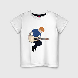 Футболка хлопковая детская Ed Sheeran, цвет: белый