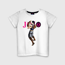 Футболка хлопковая детская Джонатан Джостар - JoJo Bizarre Adventure, цвет: белый