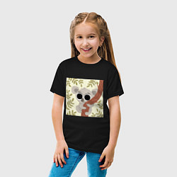 Футболка хлопковая детская Коала милый, цвет: черный — фото 2