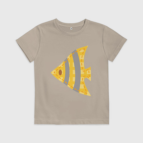 Детская футболка Тропическая рыбка / Миндальный – фото 1