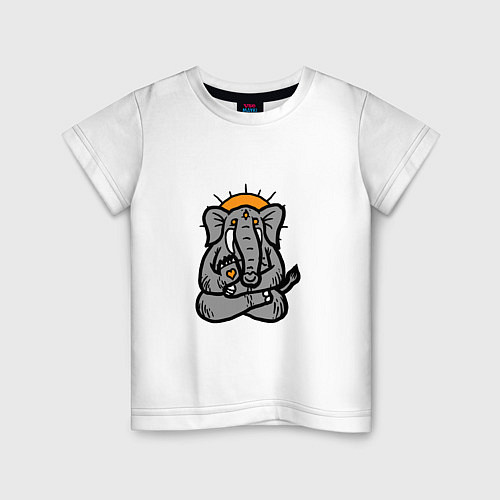 Детская футболка Elephant relax / Белый – фото 1