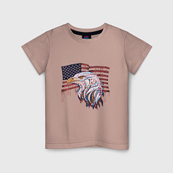 Футболка хлопковая детская American eagle, цвет: пыльно-розовый