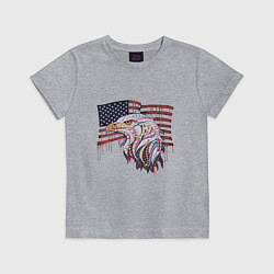 Футболка хлопковая детская American eagle, цвет: меланж