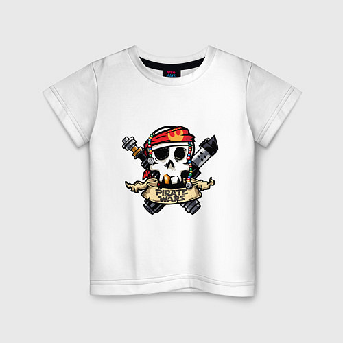 Детская футболка Пиратские воины / Белый – фото 1