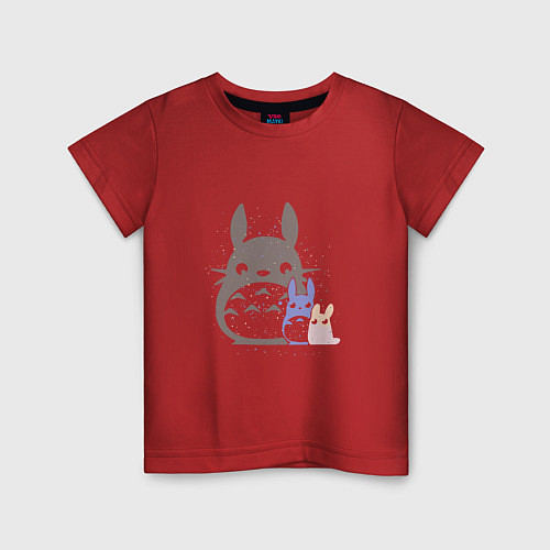 Детская футболка Малыши Тоторо / Красный – фото 1