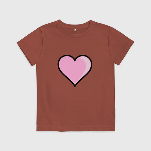 Детская футболка Большое влюбленное сердце / Кирпичный – фото 1
