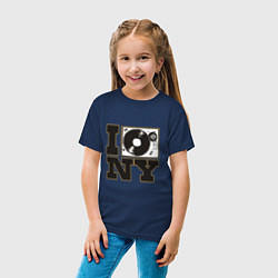 Футболка хлопковая детская Vinyl New York, цвет: тёмно-синий — фото 2