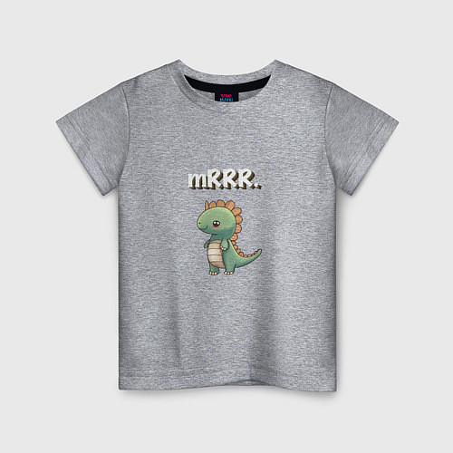 Детская футболка Мистер милый динозавр / Меланж – фото 1