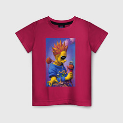 Детская футболка Bart Simpson - нейросеть - сюрреализм