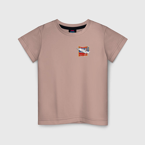 Детская футболка Ветеран ПВО страны / Пыльно-розовый – фото 1