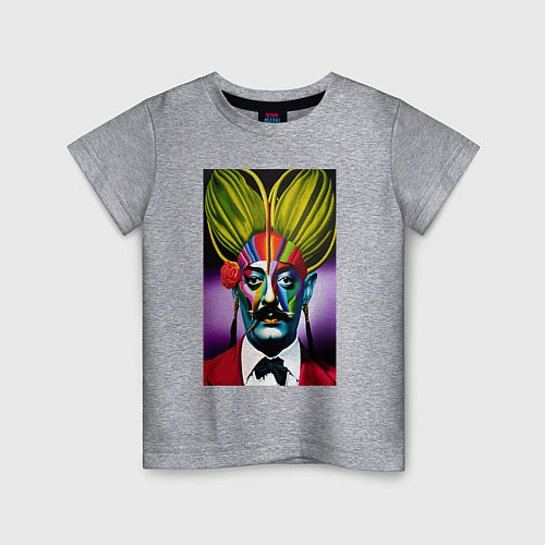 Детская футболка Salvador Dali: Portrait / Меланж – фото 1