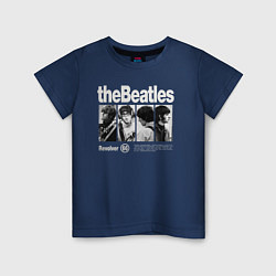 Футболка хлопковая детская The Beatles rock, цвет: тёмно-синий