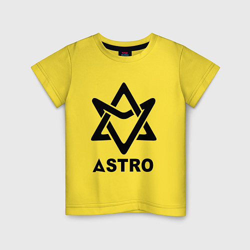 Детская футболка Astro black logo / Желтый – фото 1