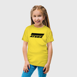 Футболка хлопковая детская Ateez big logo, цвет: желтый — фото 2