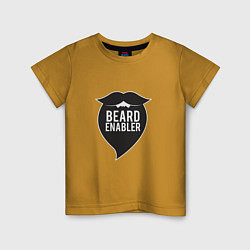 Футболка хлопковая детская Beard enabler, цвет: горчичный