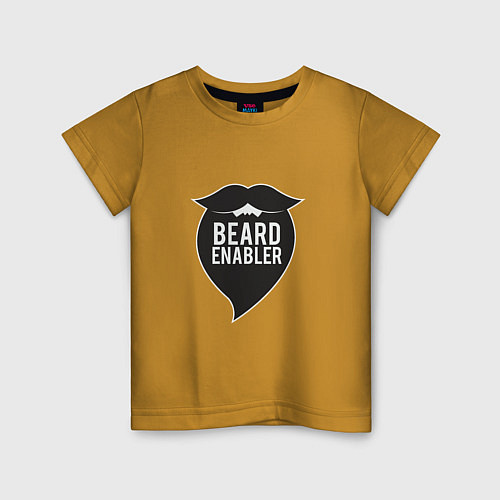 Детская футболка Beard enabler / Горчичный – фото 1