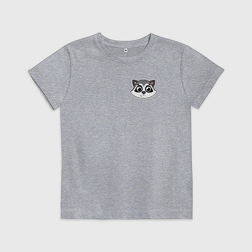 Детская футболка Мордочка енота / Меланж – фото 1