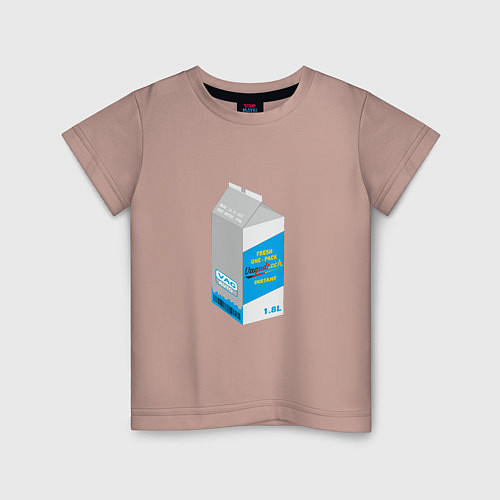 Детская футболка Milk one pack vagodroch / Пыльно-розовый – фото 1