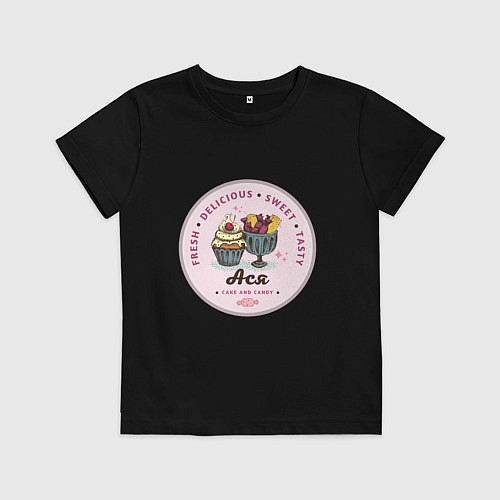 Детская футболка Ася new / Черный – фото 1