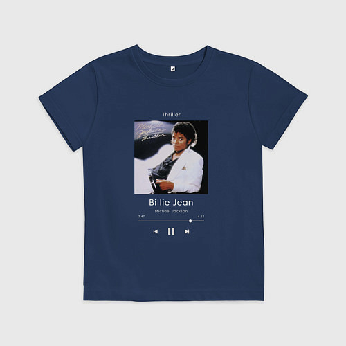 Детская футболка Майкл Джексон Billie Jean / Тёмно-синий – фото 1