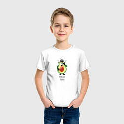 Футболка хлопковая детская Авокадо Пуаро, цвет: белый — фото 2