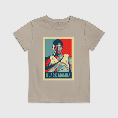 Детская футболка Black mamba poster / Миндальный – фото 1
