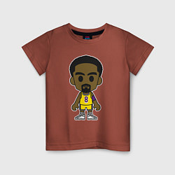 Футболка хлопковая детская Little Kobe, цвет: кирпичный