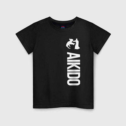 Детская футболка Айкидо / Черный – фото 1