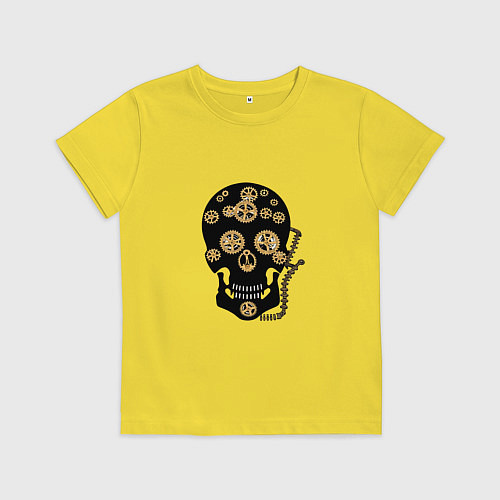 Детская футболка Череп лого / Желтый – фото 1