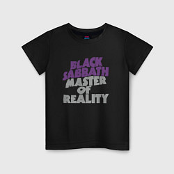 Футболка хлопковая детская Black Sabbath Master of Reality, цвет: черный