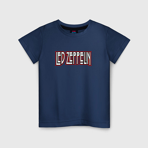 Детская футболка Led Zeppelin логотип / Тёмно-синий – фото 1