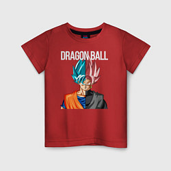Футболка хлопковая детская Dragon ball Гоку, цвет: красный