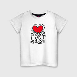 Футболка хлопковая детская Big heart, цвет: белый