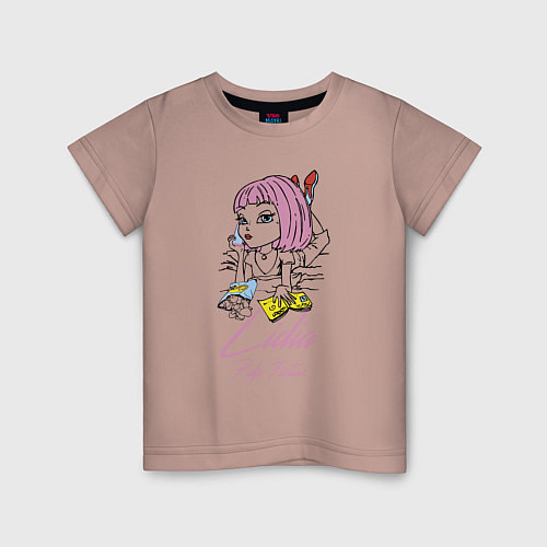 Детская футболка Lidia - pulp fiction / Пыльно-розовый – фото 1