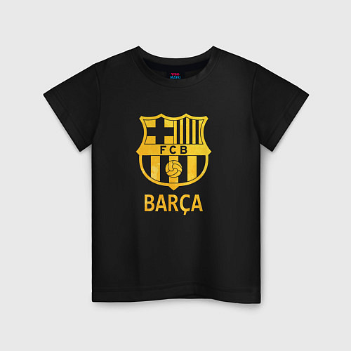 Детская футболка Барселона золотой / Черный – фото 1