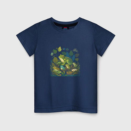 Детская футболка Strange swamp / Тёмно-синий – фото 1