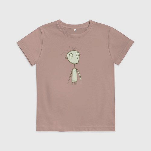 Детская футболка Нарисованный чел / Пыльно-розовый – фото 1
