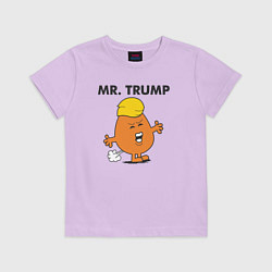 Футболка хлопковая детская Мистер Дональд Трамп, цвет: лаванда